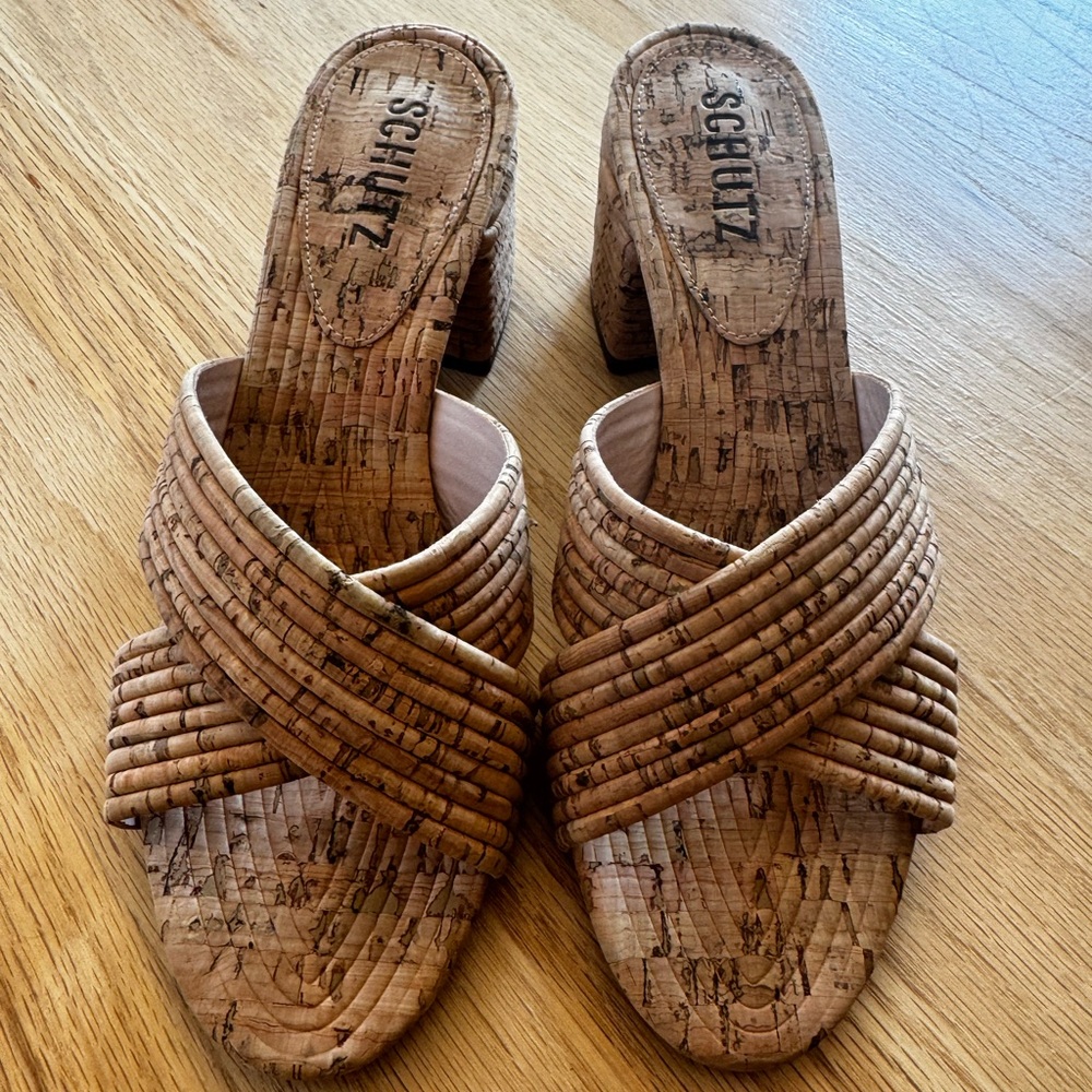 Schutz Latifah Mule Cork Sandal